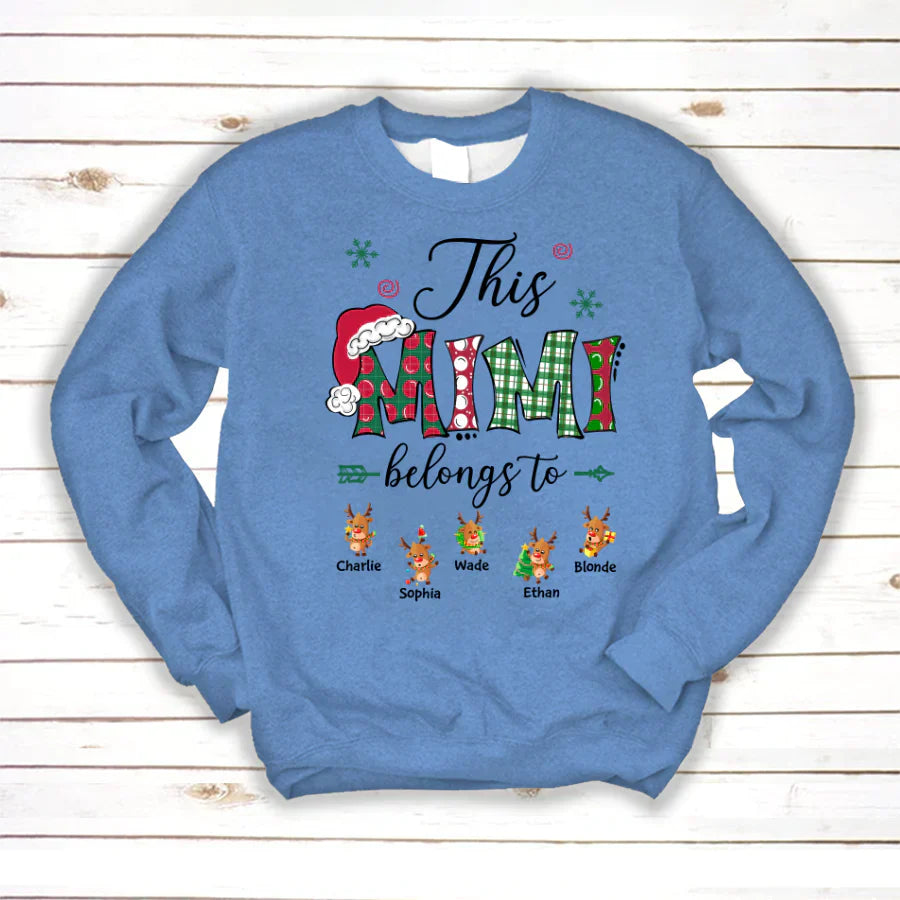 This Mimi Belongs to Christmas Reindeer Sweatshirt