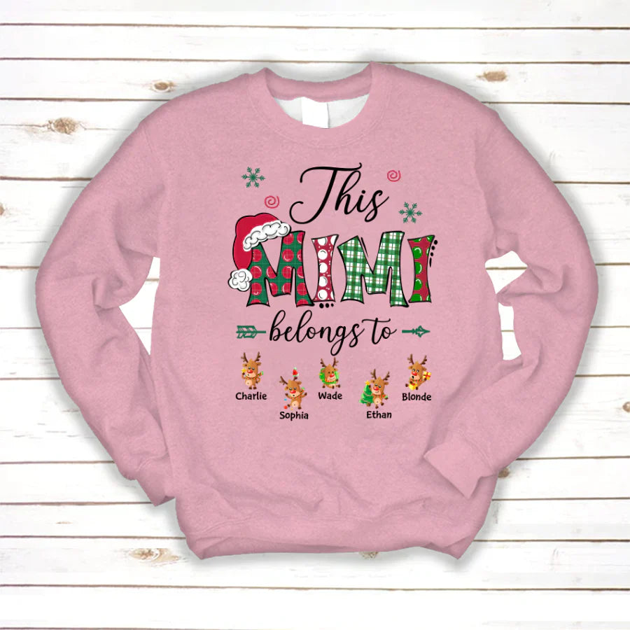 This Mimi Belongs to Christmas Reindeer Sweatshirt