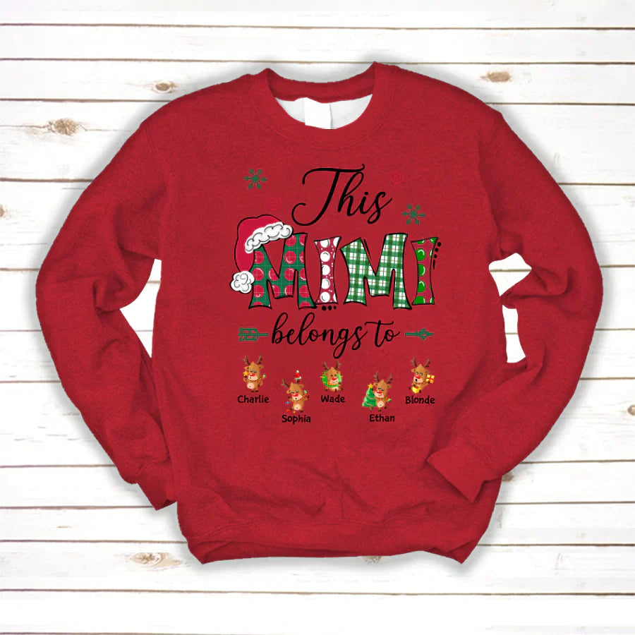 This Mimi Belongs to Christmas Reindeer Sweatshirt