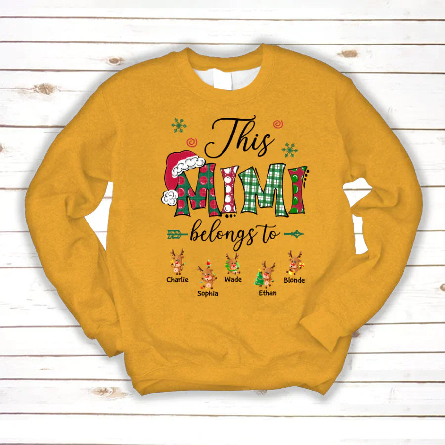This Mimi Belongs to Christmas Reindeer Sweatshirt
