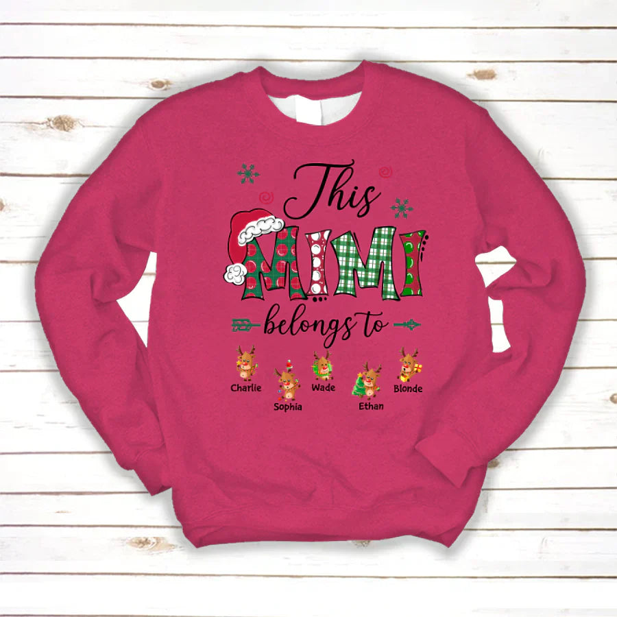 This Mimi Belongs to Christmas Reindeer Sweatshirt