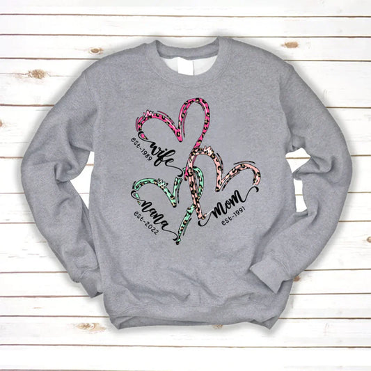 Wife Mom Grandma Heart VT2212001 Sweatshirt