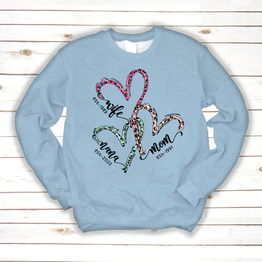 Wife Mom Grandma Heart VT2212001 Sweatshirt