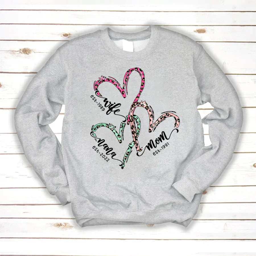 Wife Mom Grandma Heart VT2212001 Sweatshirt