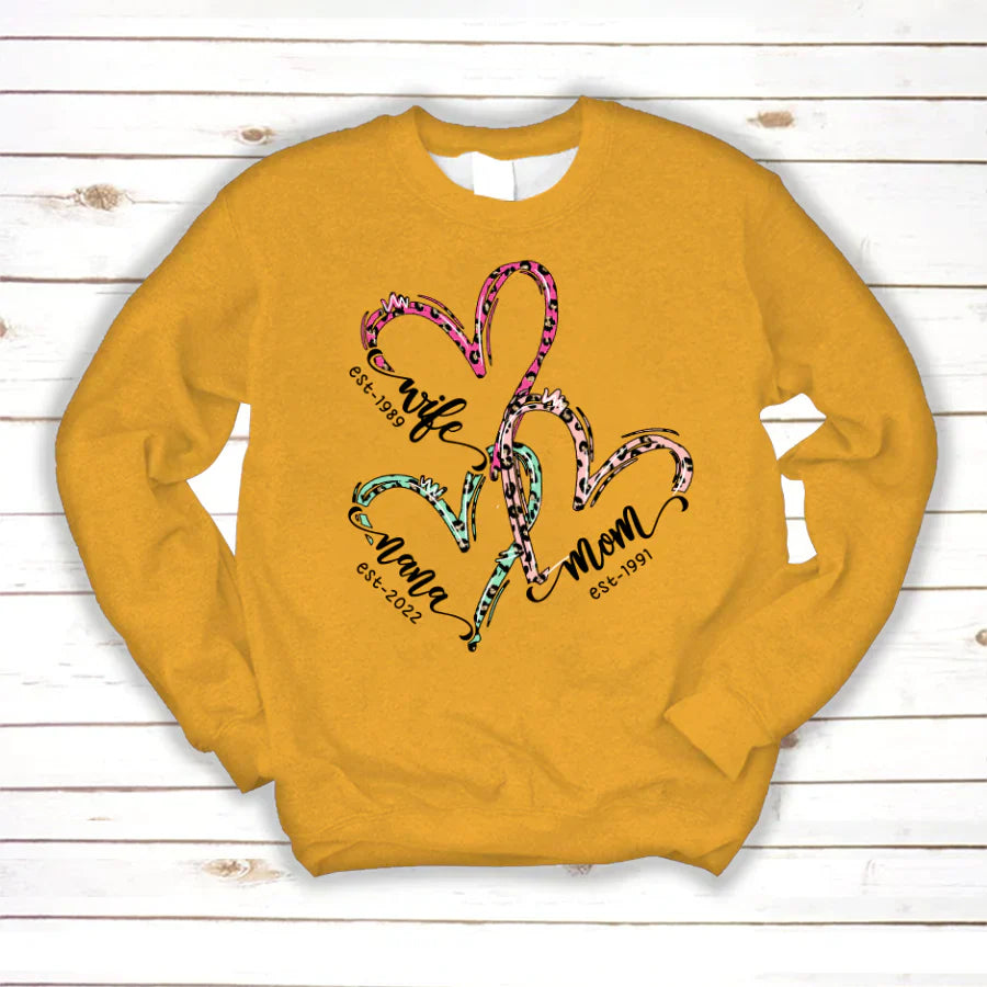 Wife Mom Grandma Heart VT2212001 Sweatshirt