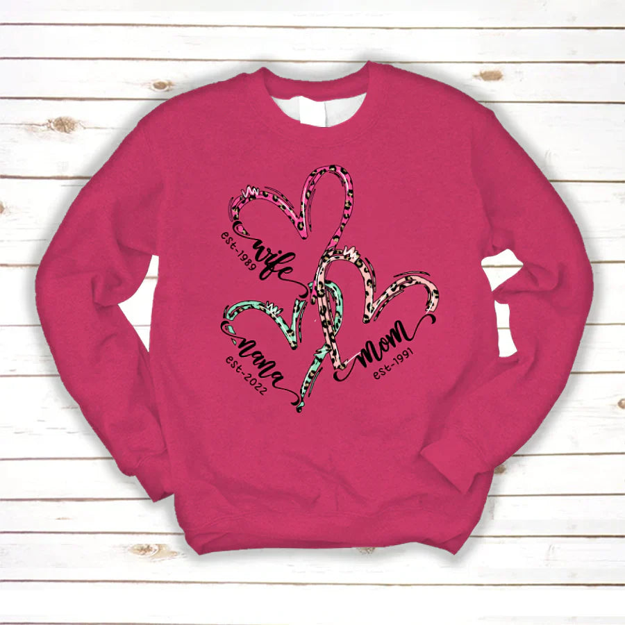 Wife Mom Grandma Heart VT2212001 Sweatshirt