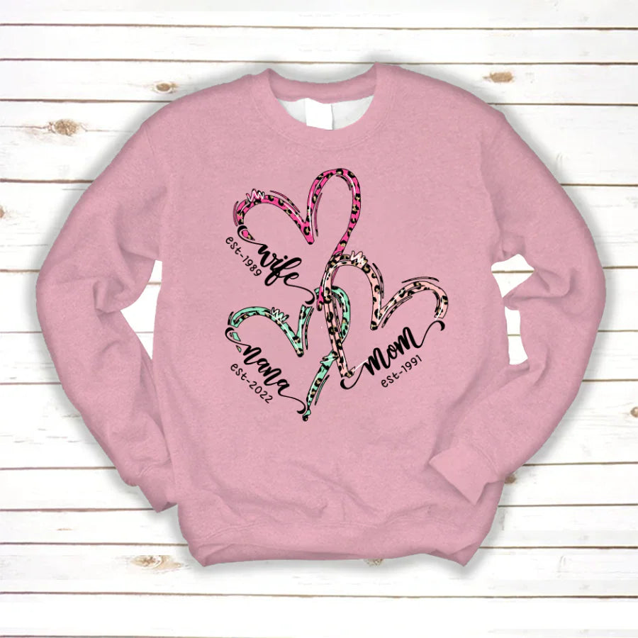 Wife Mom Grandma Heart VT2212001 Sweatshirt