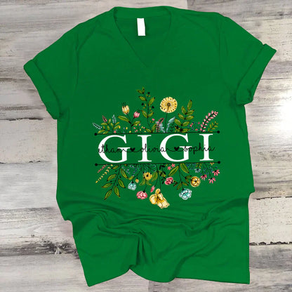 Wildflowers Gigi And Grandkids V-Neck