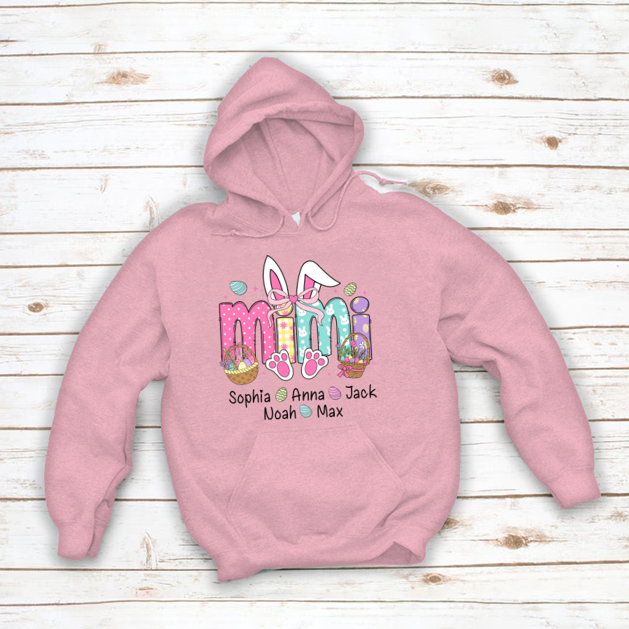 Easter Mimi Bunny Gift For Family, Custom Grandma And Grandkids