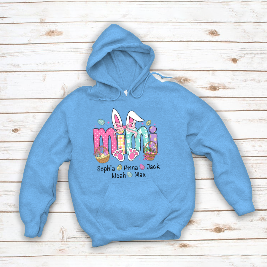 Easter Mimi Bunny Gift For Family, Custom Grandma And Grandkids Gifts Easter Day