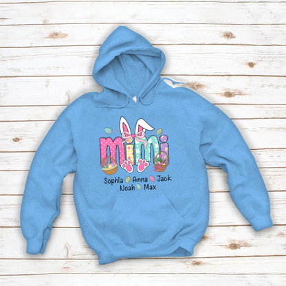 Easter Mimi Bunny Gift For Family, Custom Grandma And Grandkids