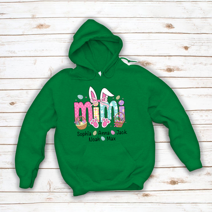Easter Mimi Bunny Gift For Family, Custom Grandma And Grandkids