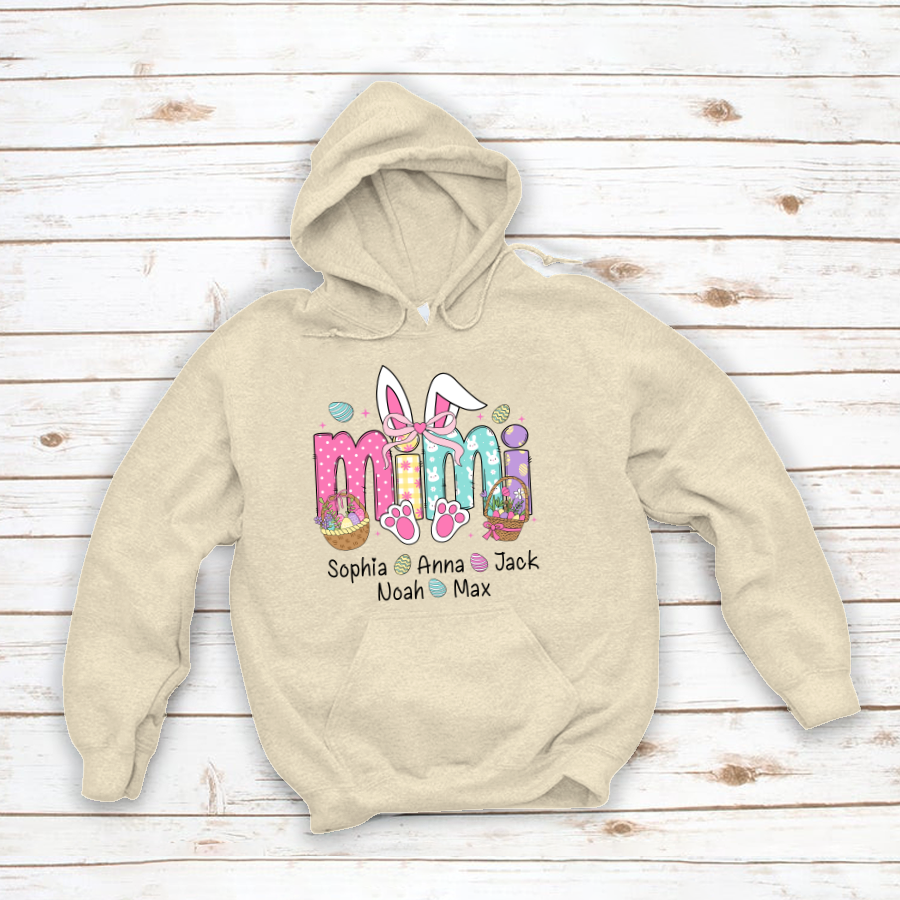 Easter Mimi Bunny Gift For Family, Custom Grandma And Grandkids Gifts Easter Day