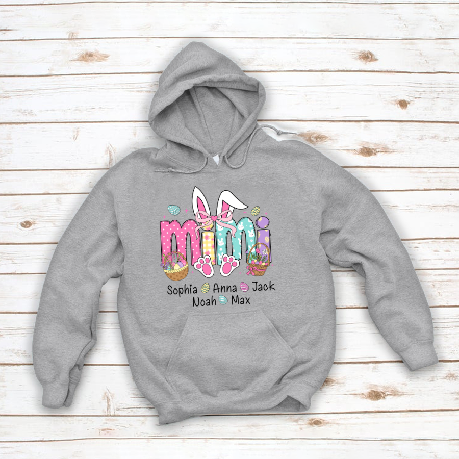 Easter Mimi Bunny Gift For Family, Custom Grandma And Grandkids Gifts Easter Day