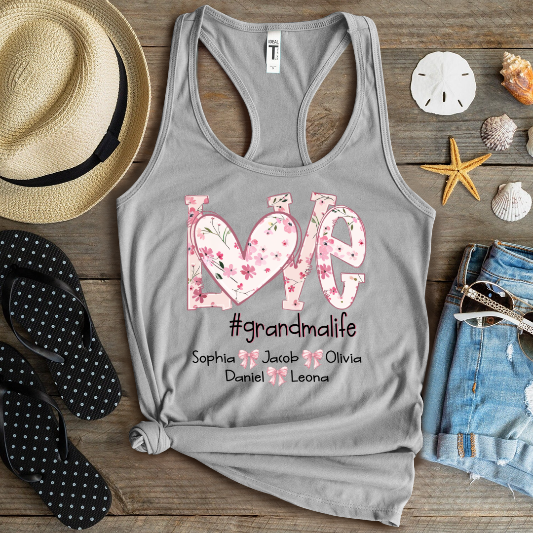 Flower Love Grandma Life Daisy Floral Mothers Day Gift Shirt