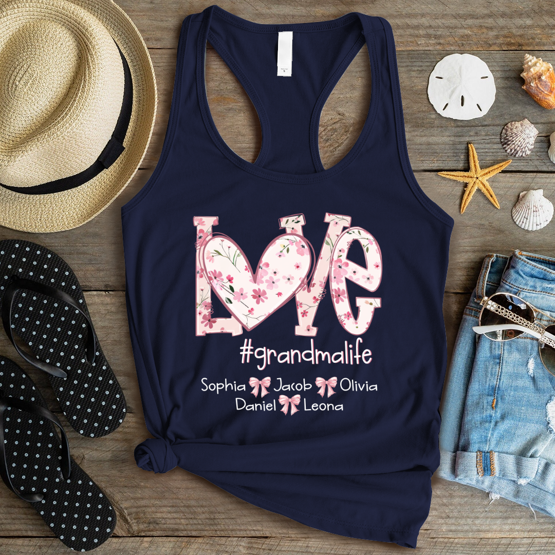 Flower Love Grandma Life Daisy Floral Mothers Day Gift Shirt