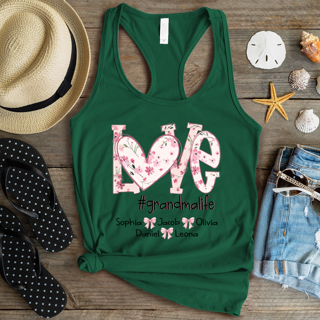 Flower Love Grandma Life Daisy Floral Mothers Day Gift Shirt