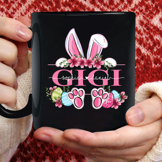 Gigi Bunny And Kids, Gift For Grandma, Grammy, Mama, Nana, Mimi, Mother Day CTH01 Mug