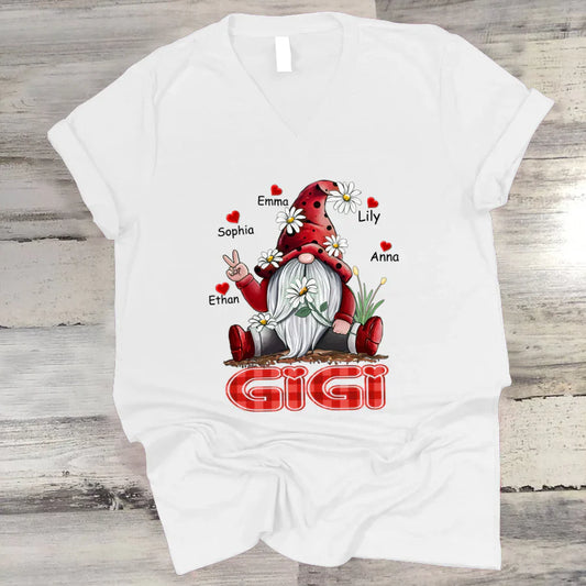 Gigi Gnome Heart Kids VT22120072 V-Neck