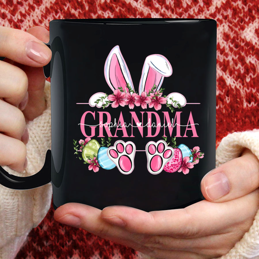 Grandma Bunny And Kids, Gift For Grandma, Grammy, Mama, Nana, Mimi, Mother Day CTH01 Mug