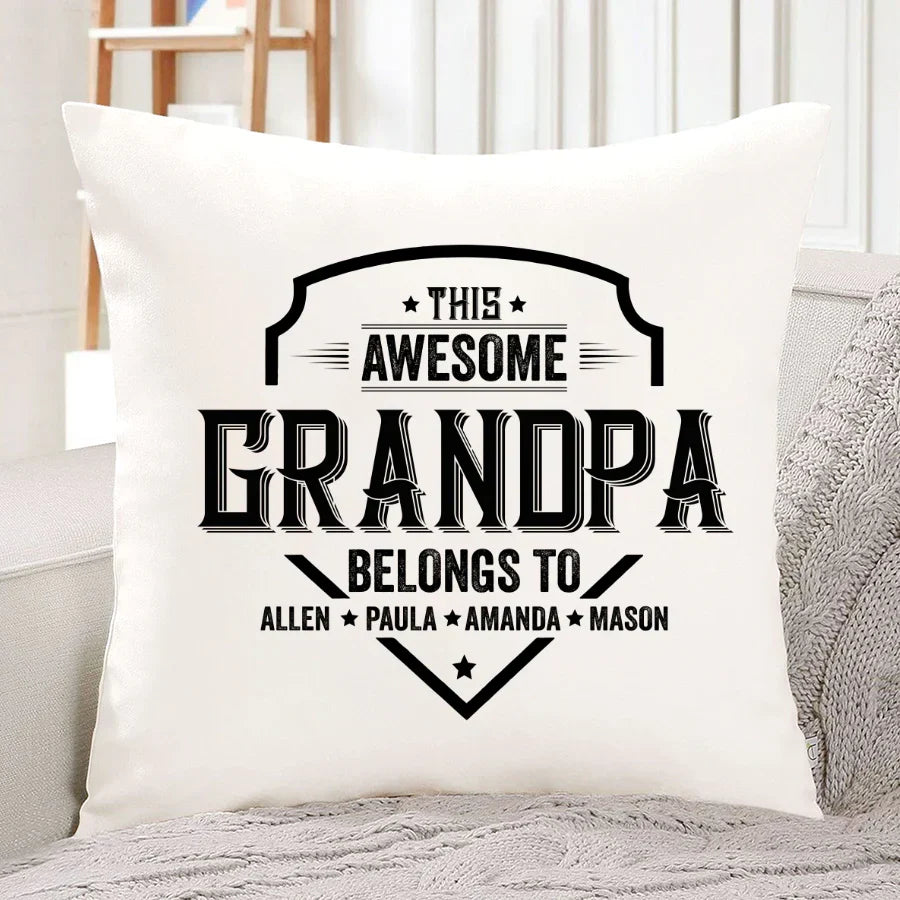 Grandpa Awesome With Grandkids VT22120051 Indoor Pillow