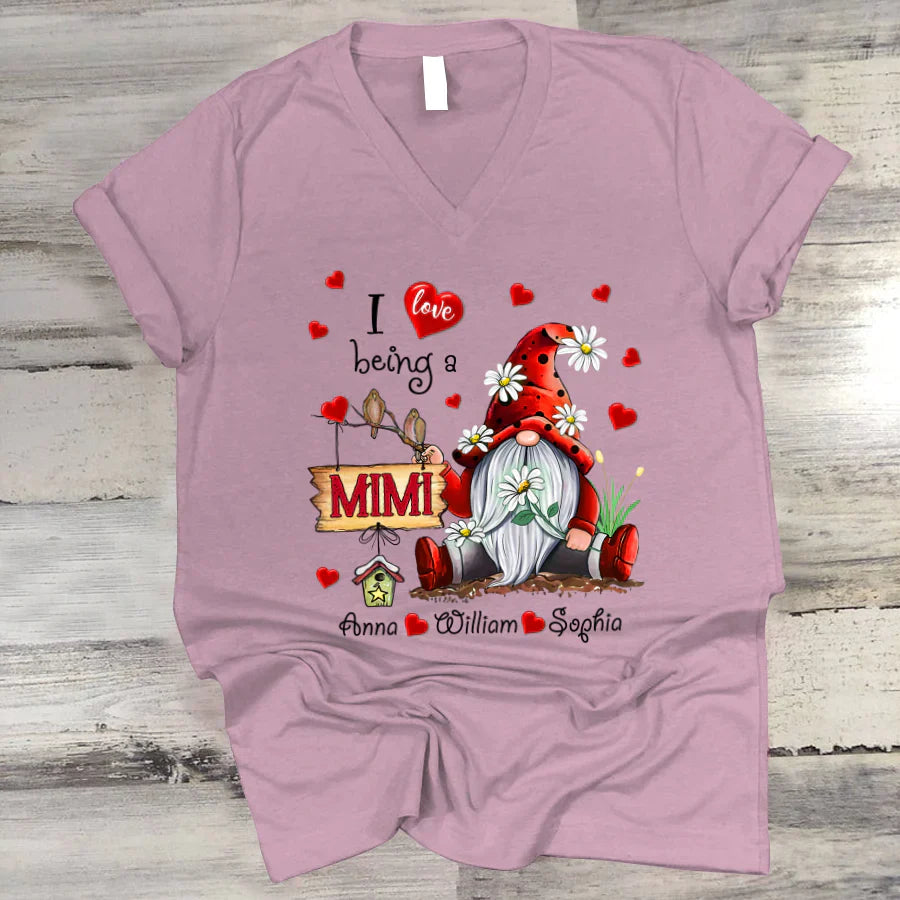 I Love Being A Mimi Heart VT2212001 V-Neck
