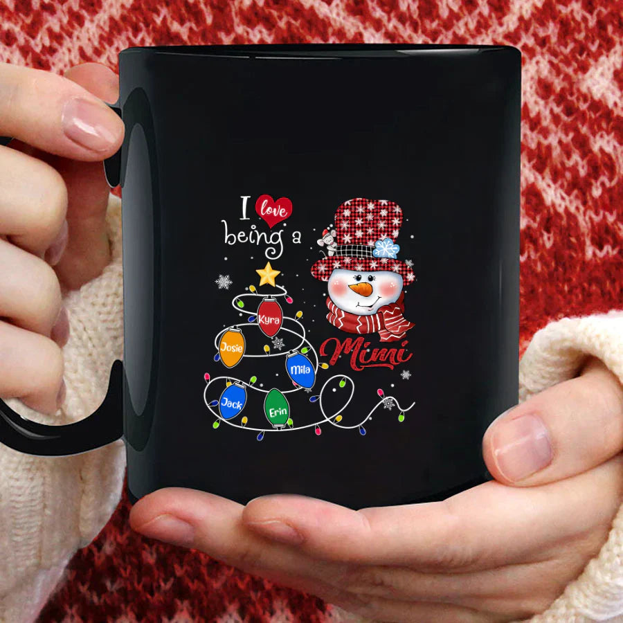 I Love Being A Mimi Snowman Christmas 2022 Mug