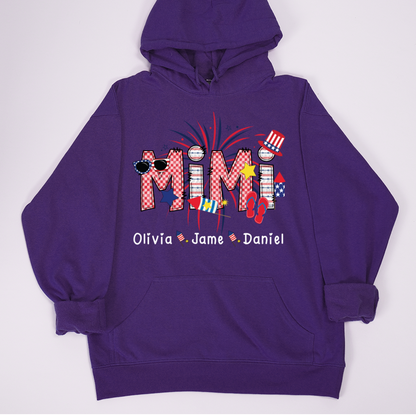 Mimi Patriotic 4th of July Custom Mimi And Grandkids Shirt