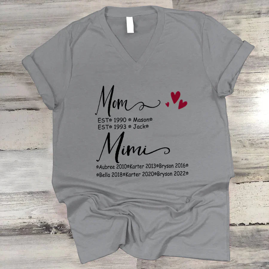 Mom And Mimi Kids Est VT22120093 V-Neck