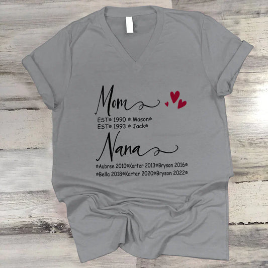 Mom And Nana Kids Est VT22120093 V-Neck