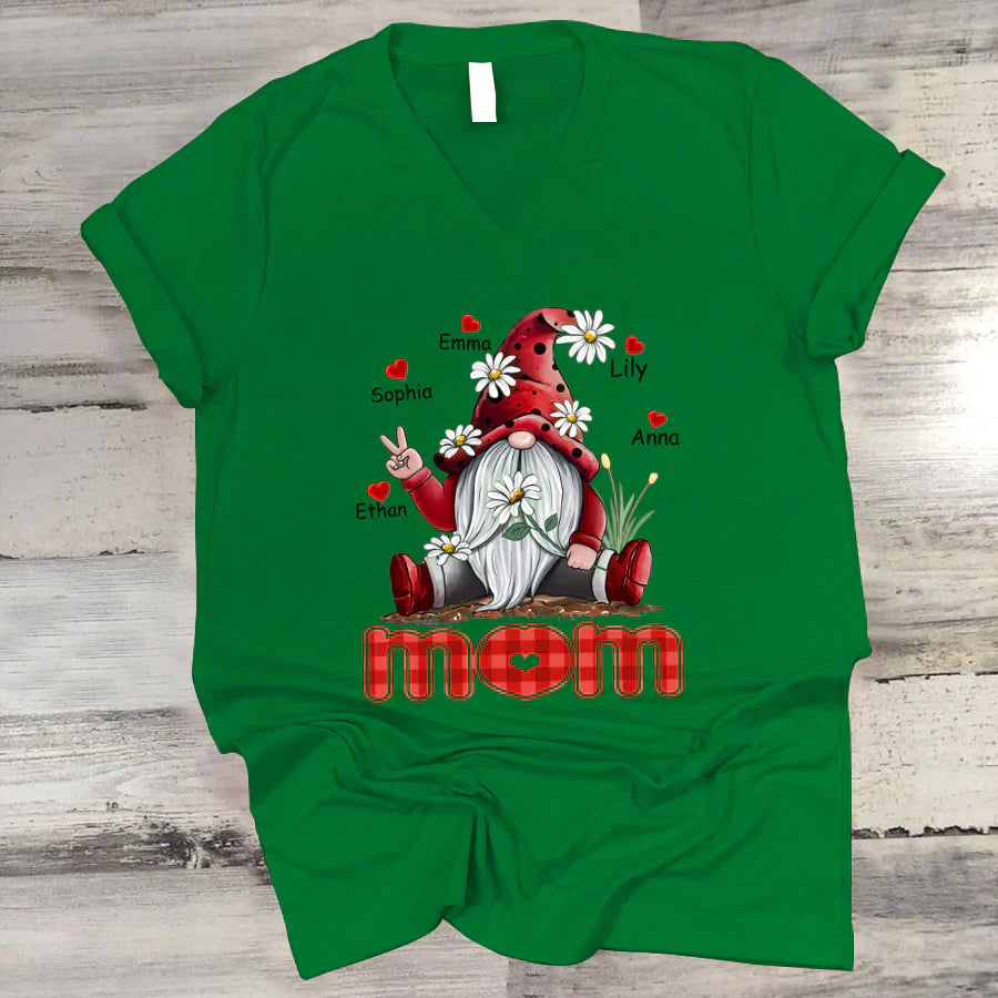 Mom Gnome Heart Kids VT22120072 V-Neck