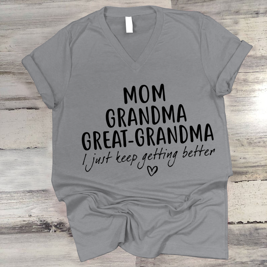 Mom Grandma Great Grandma CL01 V-Neck