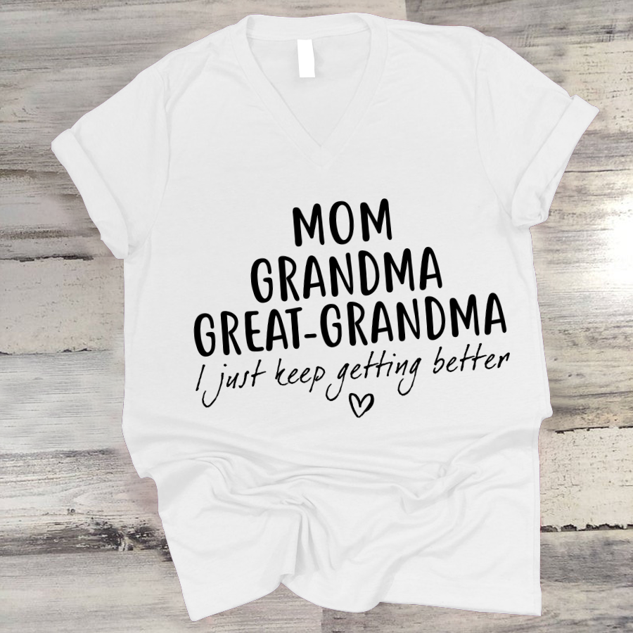 Mom Grandma Great Grandma CL01 V-Neck