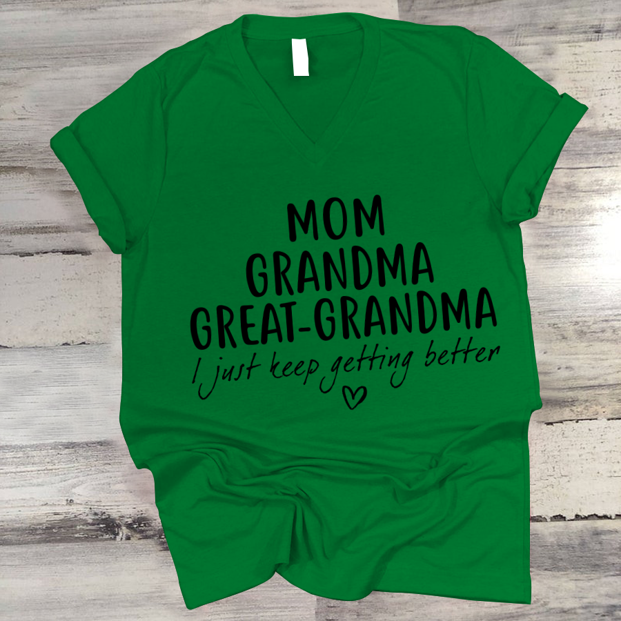 Mom Grandma Great Grandma CL01 V-Neck