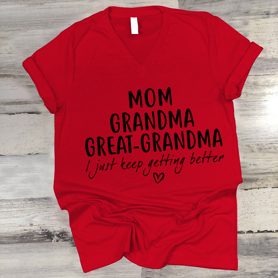 Mom Grandma Great Grandma CL01 V-Neck