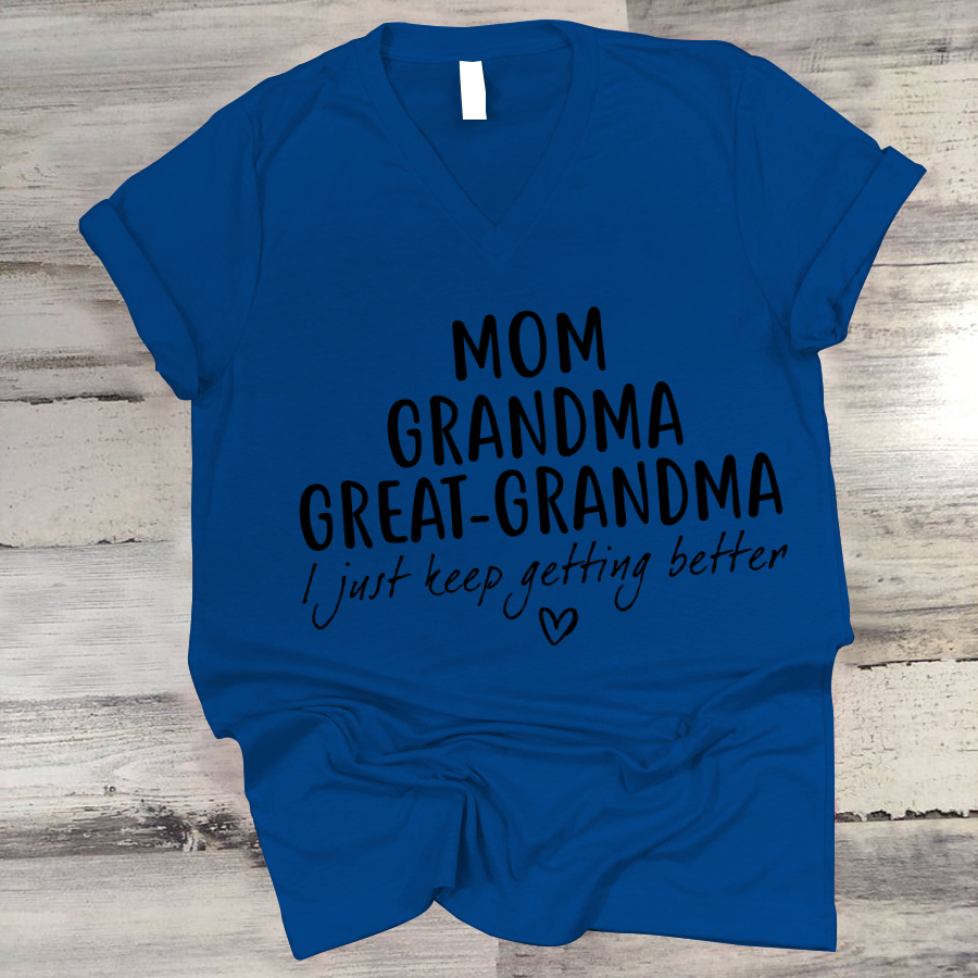 Mom Grandma Great Grandma CL01 V-Neck