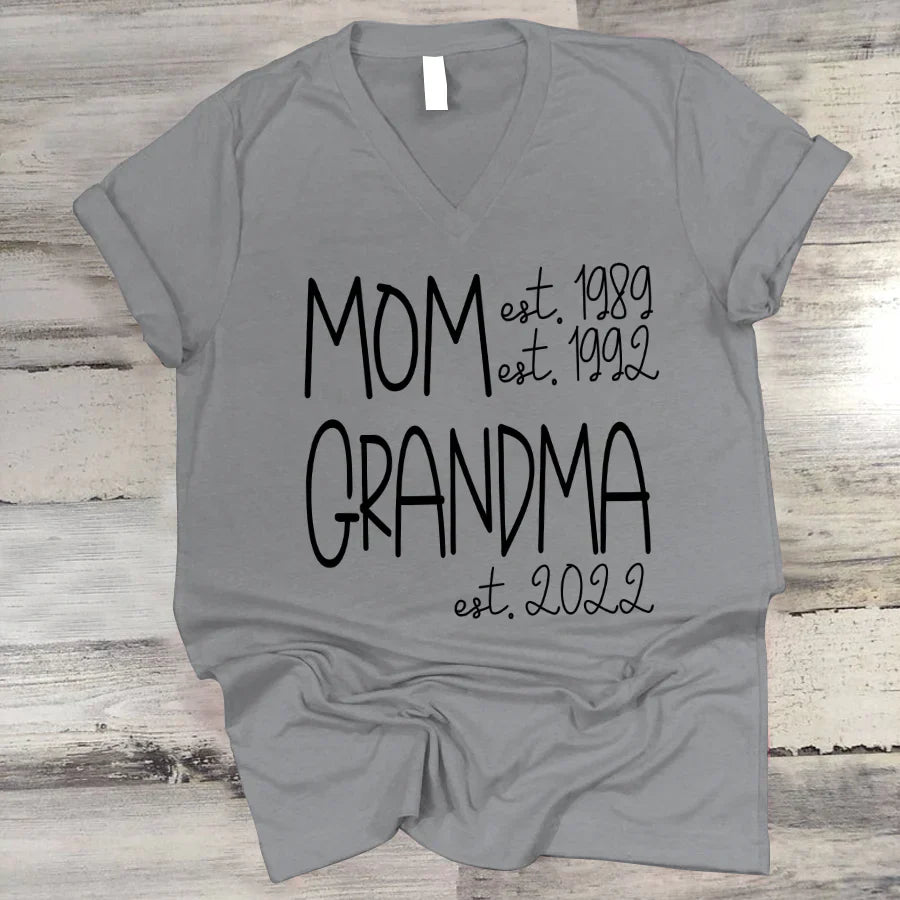 Mom Grandma New Est Sweet VT22120041 V-Neck