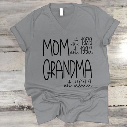 Mom Grandma New Est Sweet VT22120041 V-Neck