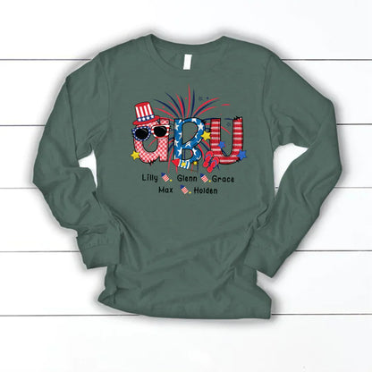 Patriotic Doodle 4th Of July Abu And Grandkid CTH01 Longsleeve
