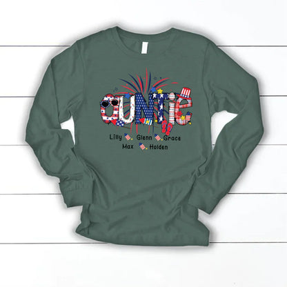 Patriotic Doodle 4th Of July Auntie And Grandkid CTH01 Longsleeve