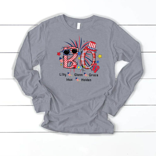 Patriotic Doodle 4th Of July BO And Grandkid CTH01 Longsleeve