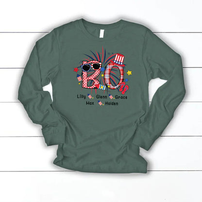 Patriotic Doodle 4th Of July BO And Grandkid CTH01 Longsleeve