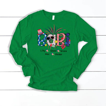Patriotic Doodle 4th Of July Babi And Grandkid CTH01 Longsleeve