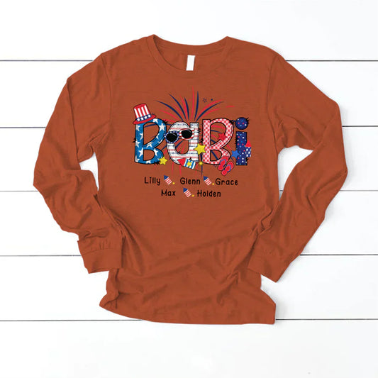 Patriotic Doodle 4th Of July Babi And Grandkid CTH01 Longsleeve