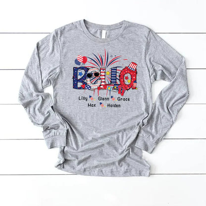 Patriotic Doodle 4th Of July Bella And Grandkid CTH01 Longsleeve