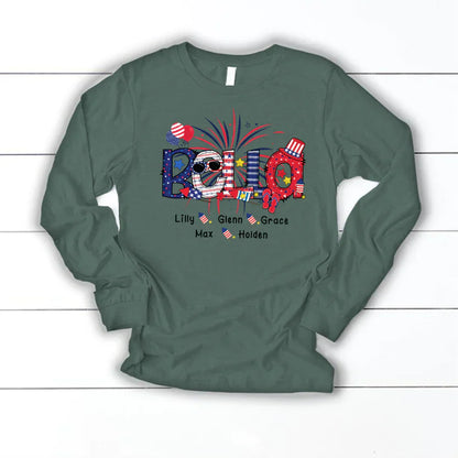 Patriotic Doodle 4th Of July Bella And Grandkid CTH01 Longsleeve