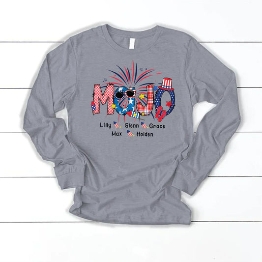 Patriotic Doodle 4th Of July MaJo And Grandkid CTH01 Longsleeve