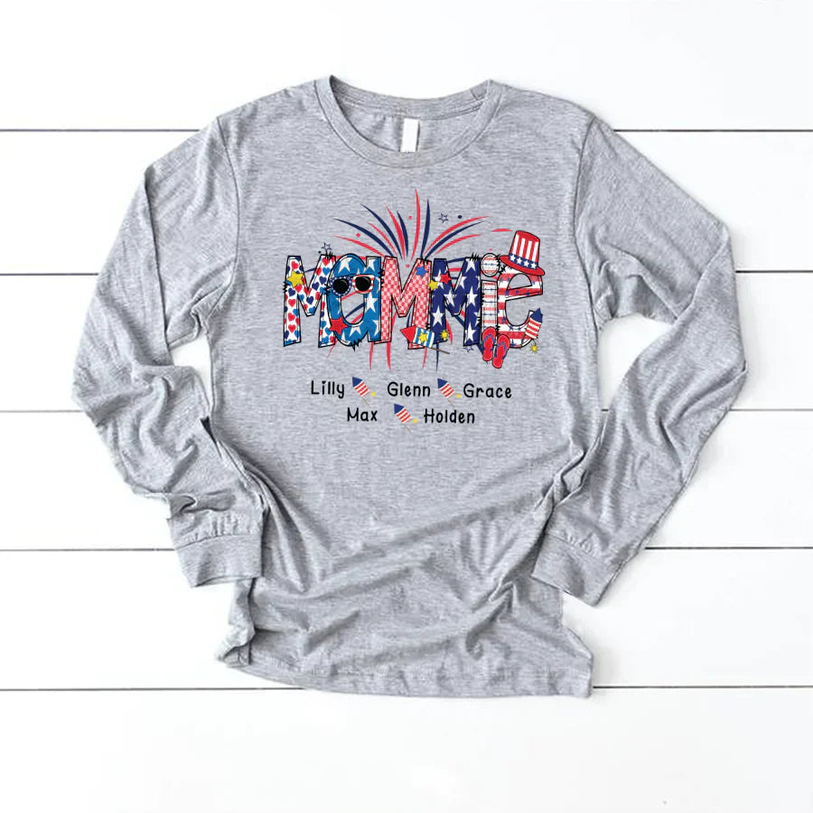 Patriotic Doodle 4th Of July Mamie And Grandkid CTH01 Longsleeve
