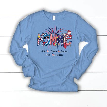 Patriotic Doodle 4th Of July Mamie And Grandkid CTH01 Longsleeve