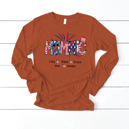 Patriotic Doodle 4th Of July Mamie And Grandkid CTH01 Longsleeve